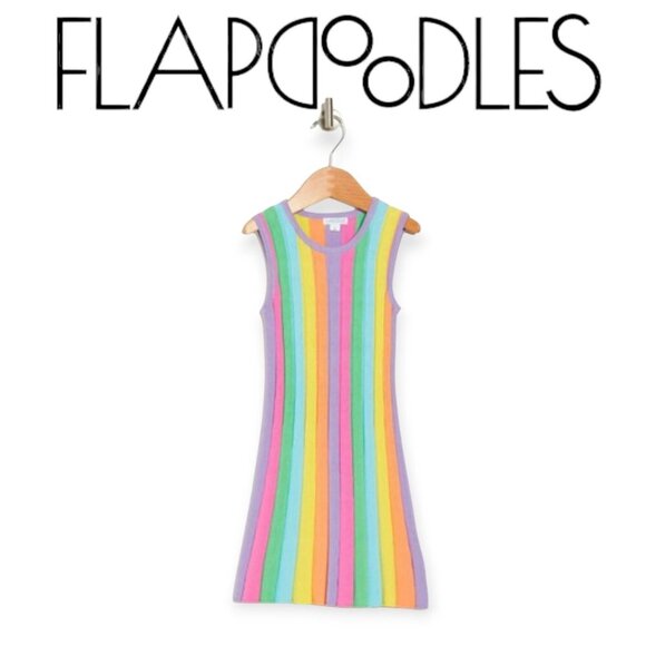 Flapdoodles **Rainbow Stripe Sweater Dress** 2T NWT - Picture 2 of 8